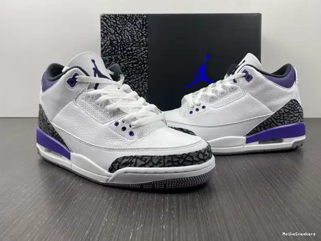 MaikeSneakers Jordan 'Dark Air Retro 3 CT8532-105 Iris' 0509